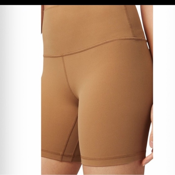 Lazy pants Tan Seamless high waisted Biker Shorts Sz L - Picture 9 of 9
